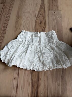 Princess Polly White Eyelet Tiered Mini Skirt